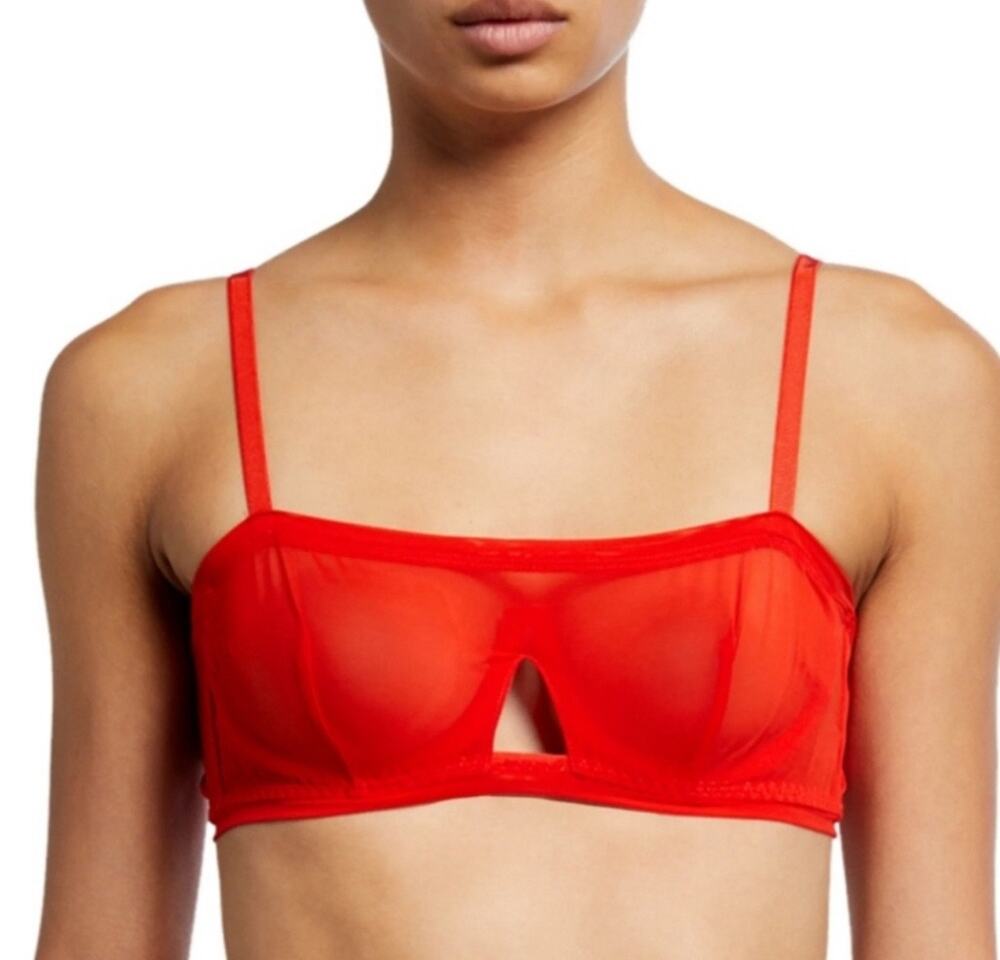 NWT HAH Free People Wired Bra Blood Orange Red Size DD 30-38